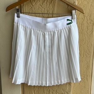 NWT Puma Pleated Tennis Skirt White Size Medium